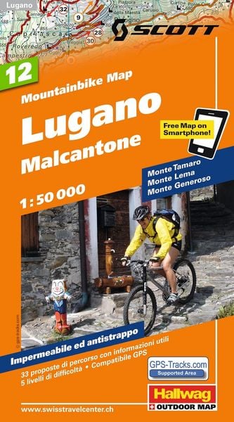 Produktbild: Hallwag Mountainbike-Karte 12 Lugano 1:50.000