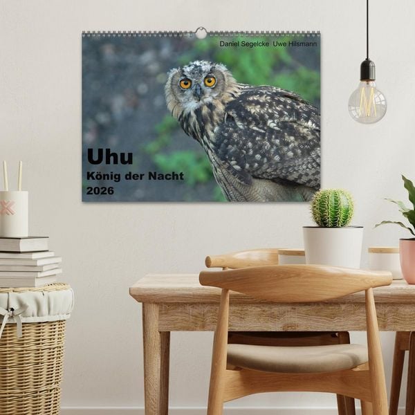 Produktbild: Uhu - K&ouml;nig der Nacht (Wandkalender 2026 DIN A3 quer), CALVENDO Monatskalender