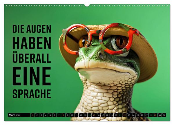 Produktbild: BRILLEN - coole Spr&uuml;che (Wandkalender 2026 DIN A2 quer), CALVENDO Monatskalender