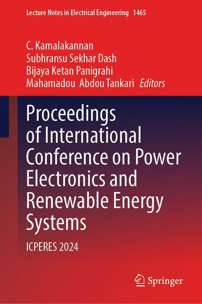 Produktbild: Proceedings of International Conference on Power Electronics and Renewable Energy Systems