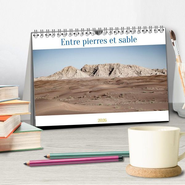 Produktbild: Entre pierres et sable (Calendrier de bureau 2026 DIN A5 vertical), CALVENDO calendrier mensuel