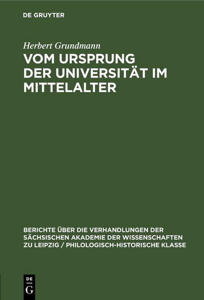 Produktbild: Vom Ursprung der Universit&auml;t im Mittelalter