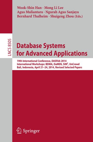 Produktbild: Database Systems for Advanced Applications