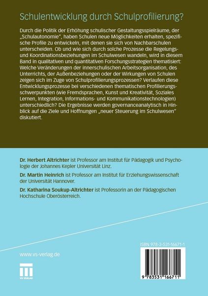 Produktbild: Schulentwicklung durch Schulprofilierung?