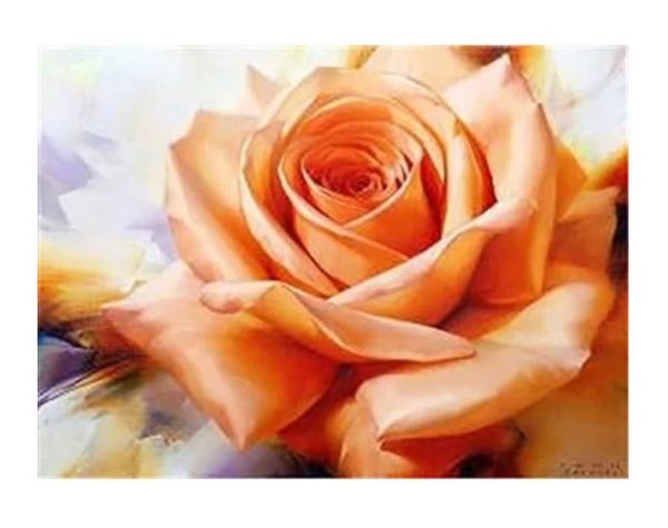 PRACHT Diamond Painting Orangene Rose 50x40cm