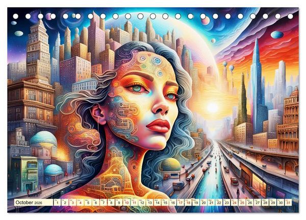 Produktbild: Faces of the metropolis (Desk Calendar 2026 DIN A5 landscape), CALVENDO 12 Month DeskCalendar