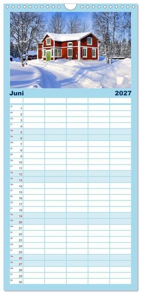 Produktbild: Familienplaner 2027 - Lulea - Wintertraum in Schwedisch Lappland mit 5 Spalten (Wandkalender, 21 x 45 cm) CALVENDO