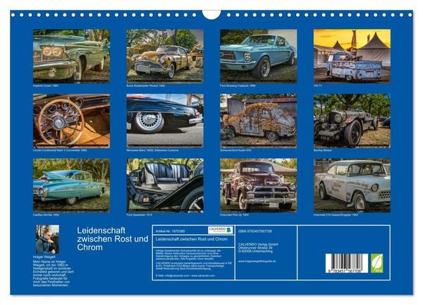 Produktbild: Leidenschaft zwischen Rost und Chrom (Wandkalender 2026 DIN A3 quer), CALVENDO Monatskalender