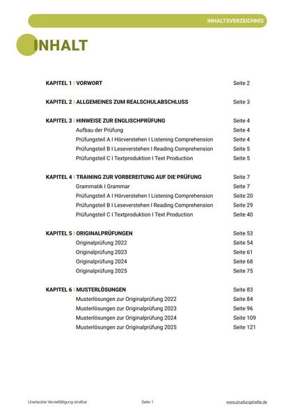 Produktbild: Pr&uuml;fungsheft & Training &ndash; 2026 Englisch Realschule &ndash; Th&uuml;ringen &ndash; Original-Pr&uuml;fungen und L&ouml;sungen