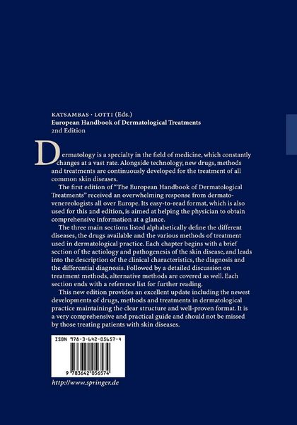 Produktbild: European Handbook of Dermatological Treatments