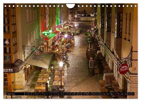Produktbild: Eine Nacht in Dresden (Wandkalender 2026 DIN A4 quer), CALVENDO Monatskalender