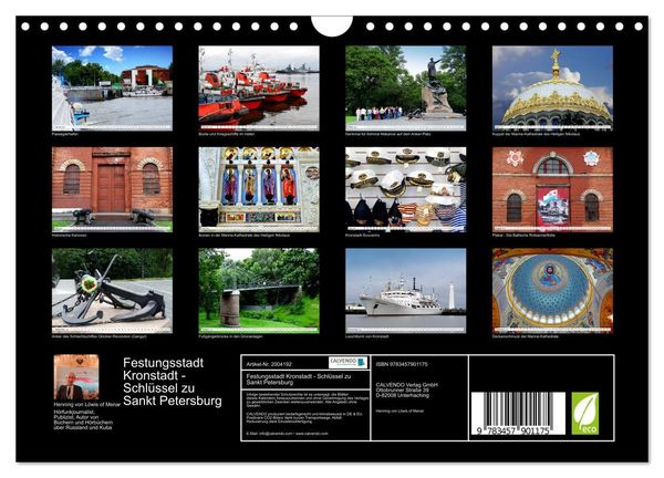 Produktbild: Festungsstadt Kronstadt - Schl&uuml;ssel zu Sankt Petersburg (Wandkalender 2026 DIN A4 quer), CALVENDO Monatskalender