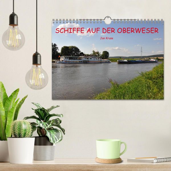Produktbild: Schiffe auf der Oberweser (Wandkalender 2026 DIN A4 quer), CALVENDO Monatskalender
