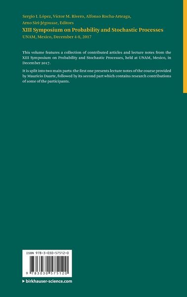 Produktbild: XIII Symposium on Probability and Stochastic Processes