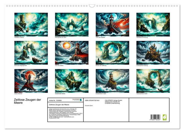 Produktbild: Zeitlose Zeugen der Meere (Wandkalender 2026 DIN A2 quer), CALVENDO Monatskalender