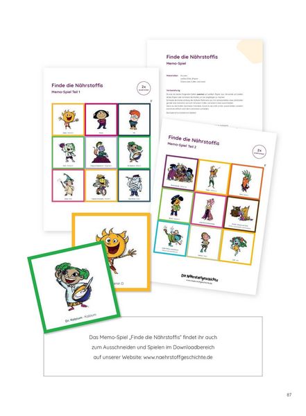 Produktbild: Die N&auml;hrstoffgeschichte. Begeistert Kinder f&uuml;r gem&uuml;siale Superkr&auml;fte!