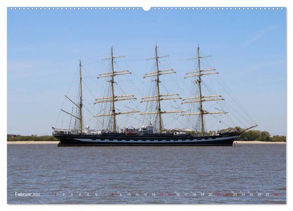 Produktbild: Segelschiffe auf der Elbe (Wandkalender 2026 DIN A2 quer), CALVENDO Monatskalender