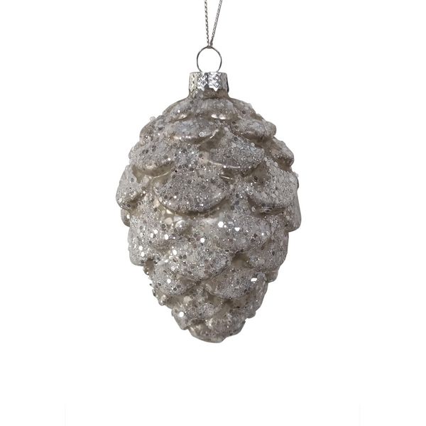 HTI-Living Glaszapfen Weiß 7x7x10,8 Glaszapfen Weiß 7x7x10,8