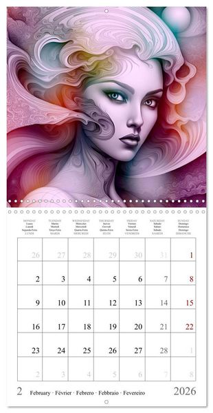 Produktbild: Cosmic sorceresses (Wall Calendar 2026 12 &times; 12 Inch) CALVENDO 12 Month Wall Calendar