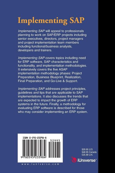 Produktbild: Implementing SAP with an ASAP Methodology Focus