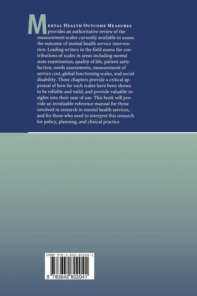 Produktbild: Mental Health Outcome Measures