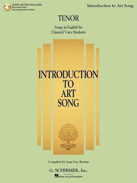 Produktbild: Introduction To Art Song For Tenor (Book/Online Audio)