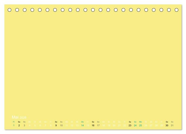Produktbild: Bastelkalender - Gelb (Tischkalender 2026 DIN A5 quer), CALVENDO Monatskalender