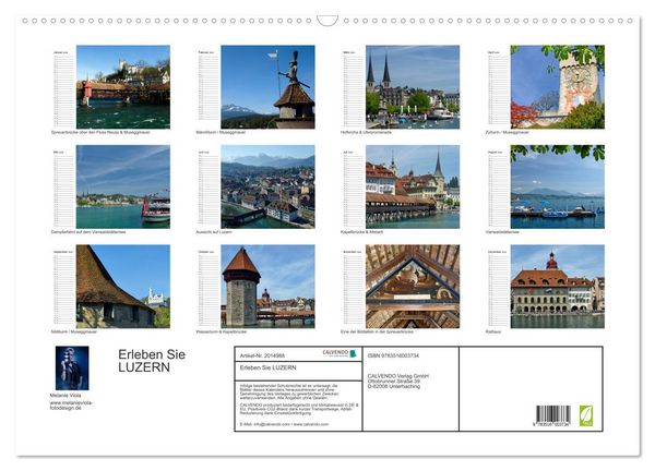 Produktbild: Erleben Sie LUZERN (Wandkalender 2026 DIN A2 quer), CALVENDO Monatskalender