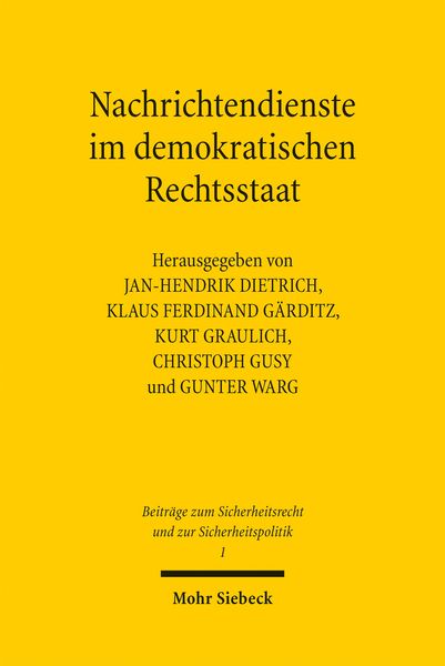 Produktbild: Nachrichtendienste im demokratischen Rechtsstaat