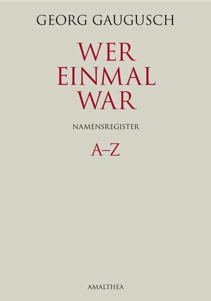 Produktbild: Wer einmal war. Namensregister