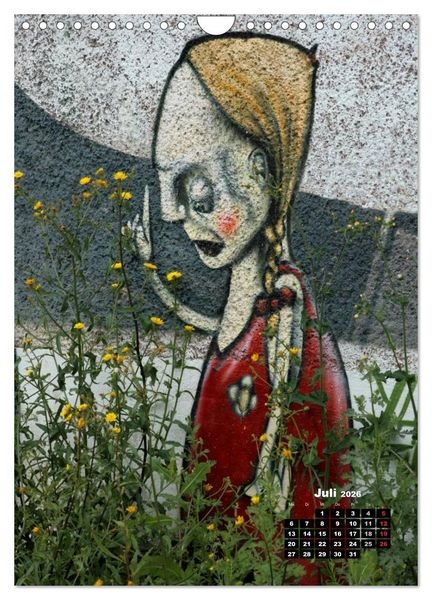 Produktbild: Graffiti & Streetart 2026 (Wandkalender 2026 DIN A4 hoch), CALVENDO Monatskalender