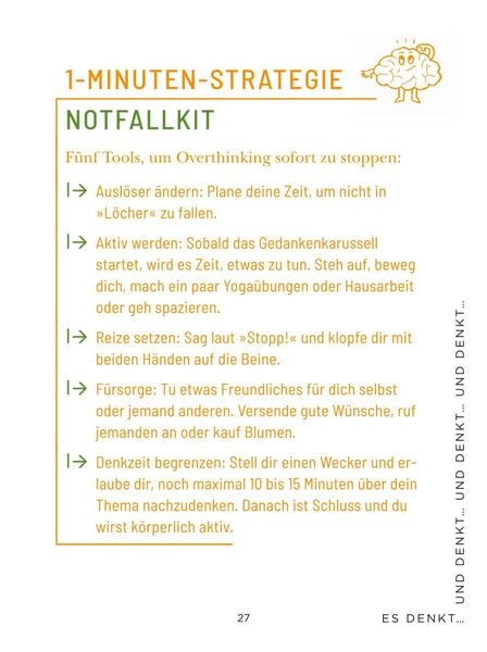 Produktbild: Die 1-Minuten-Strategie gegen Overthinking