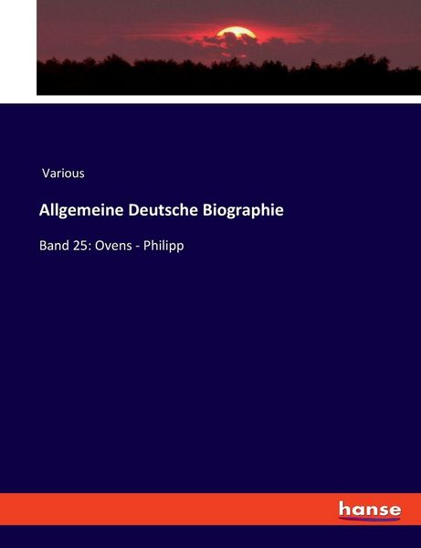 Produktbild: Allgemeine Deutsche Biographie