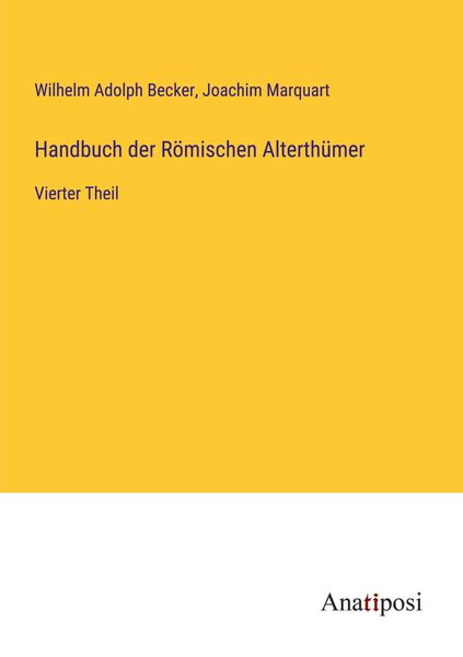 Produktbild: Handbuch der R&ouml;mischen Alterth&uuml;mer