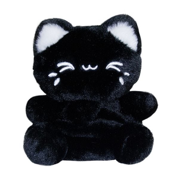 Produktbild: Aurora 44534 - Tasty Peach Black Sesame Meowchi Palm Pals, schwarz, Pl&uuml;schtier, ca.13 cm