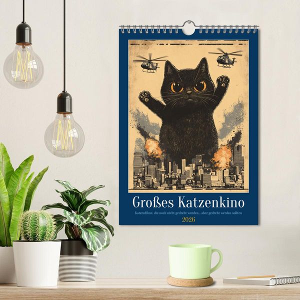 Produktbild: Gro&szlig;es Katzenkino (Wandkalender 2026 DIN A4 hoch), CALVENDO Monatskalender