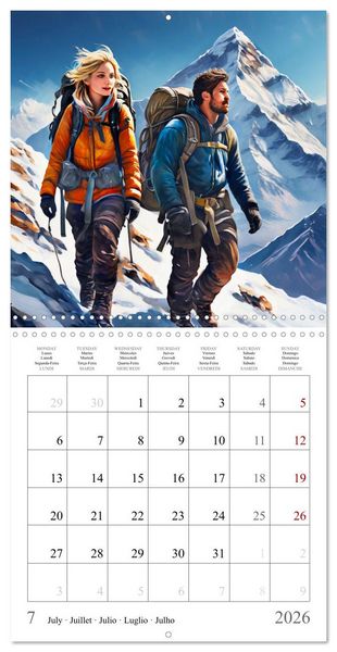 Produktbild: Mountains New Adventure (Wall Calendar 2026 12 &times; 12 Inch) CALVENDO 12 Month Wall Calendar