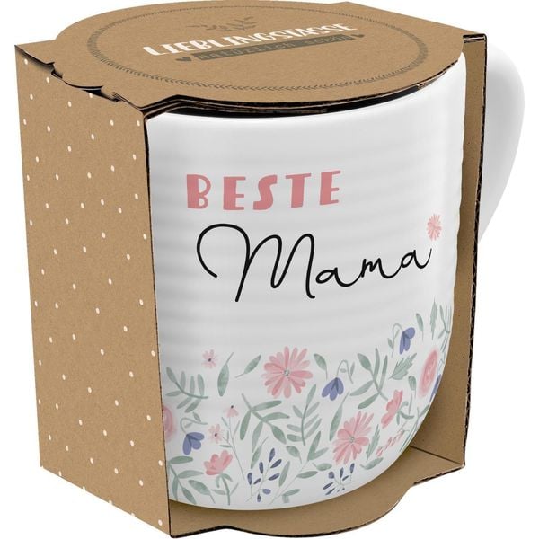 Produktbild: GRUSS & CO Tasse mit Rillen "Beste Mama"