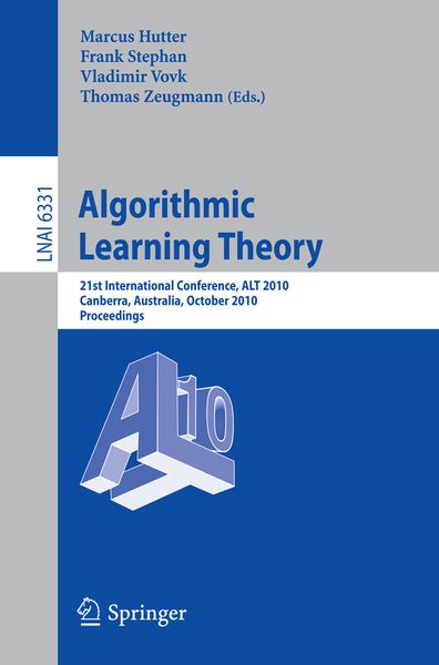 Produktbild: Algorithmic Learning Theory