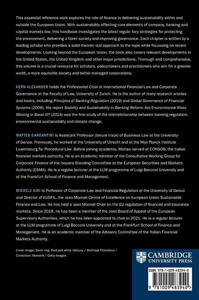 Produktbild: The Cambridge Handbook of EU Sustainable Finance