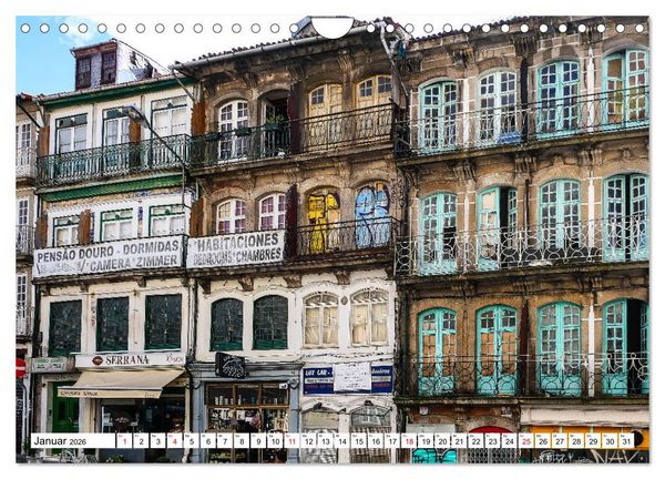 Produktbild: Porto - Charme am Douro (Wandkalender 2026 DIN A4 quer), CALVENDO Monatskalender