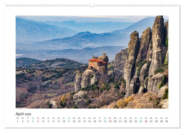 Produktbild: Meteora - Dem Himmel so nah (Wandkalender 2026 DIN A2 quer), CALVENDO Monatskalender