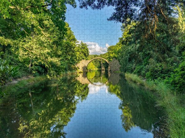 Produktbild: CALVENDO Puzzle Rakotz Br&uuml;cke Kromlau | 1000 Teile Lege-Gr&ouml;&szlig;e 64x48cm Foto-Puzzle f&uuml;r gl&uuml;ckliche Stunden