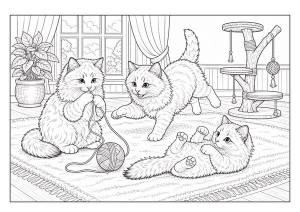 Produktbild: Katzen Malbuch f&uuml;r Kinder ab 8 Jahren und Erwachsene mit 50 detailreichen Ausmalmotiven