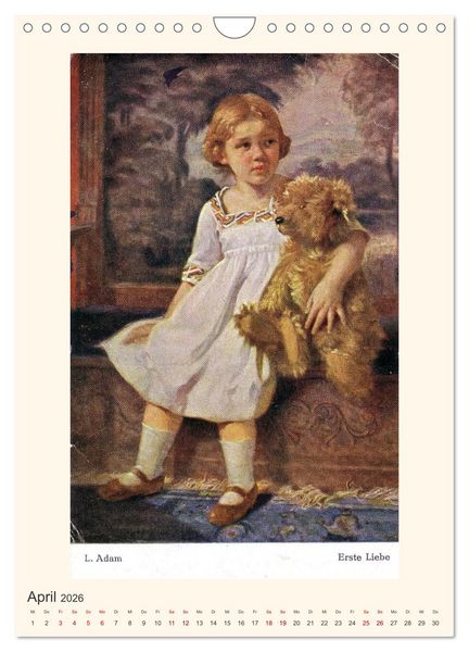 Produktbild: Erste Liebe - Teddyb&auml;ren auf alten Ansichtskarten (Wandkalender 2026 DIN A4 hoch), CALVENDO Monatskalender