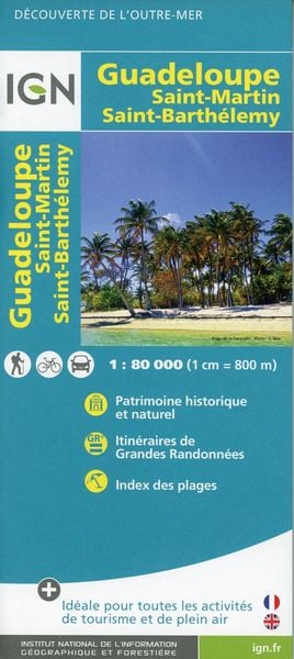 Guadeloupe 1 : 80 000, Karte von Collectif Ign, IGN Frankreich, 9782758546580