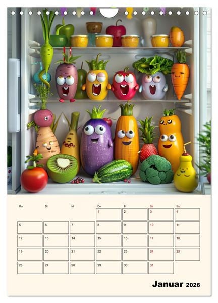 Produktbild: Nachts im K&uuml;hlschrank (Wandkalender 2026 DIN A4 hoch), CALVENDO Monatskalender