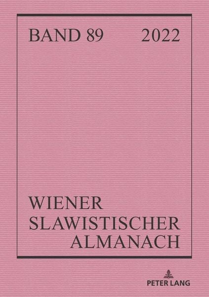 Produktbild: Wiener Slawistischer Almanach Band 89/2022