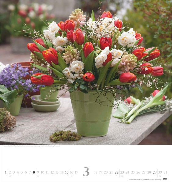 Produktbild: Bouquets 2026 - Foto-Kalender - Wand-Kalender - 45x48 - Blumen-Kalender
