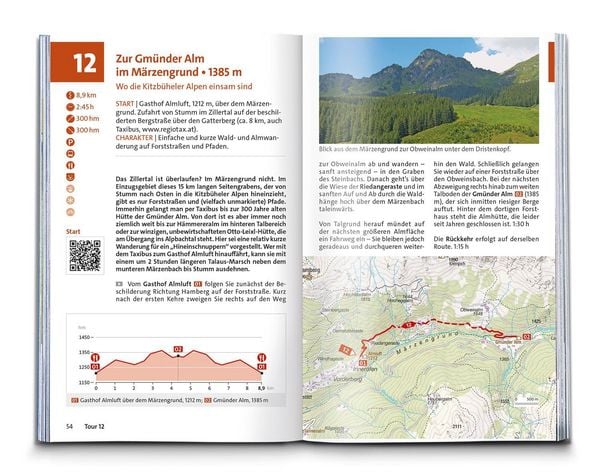 Produktbild: KOMPASS Wanderf&uuml;hrer Zillertal, 55 Touren mit Extra-Tourenkarte